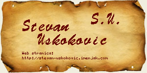 Stevan Uskoković vizit kartica